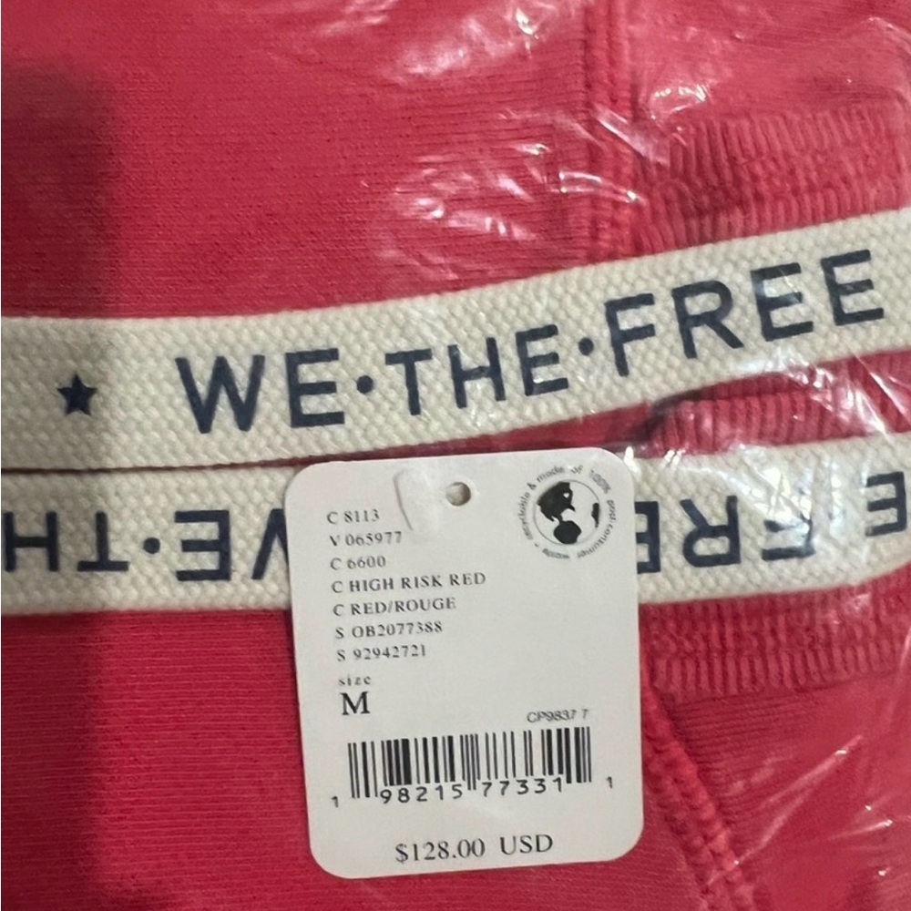 NWT Free People We the Free Pink Hoodie Size Medium - Picture 5 of 5